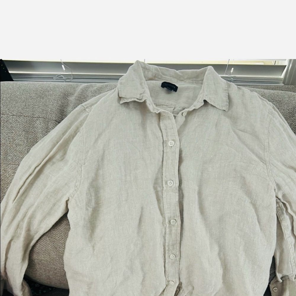 Talbot’s Cream Button-Up Shirt Size XL